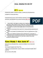 Legal/Ethical Iss/Hlth CR PF (10806) Assignment 1: Case Study 1 Due June 8