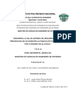 DESARROLLO DE UN SISTEMA DE SEGURIDAD PARA LA PREVENCION DE ACCIENTES AUTOMOVILISTICOS (Completa)