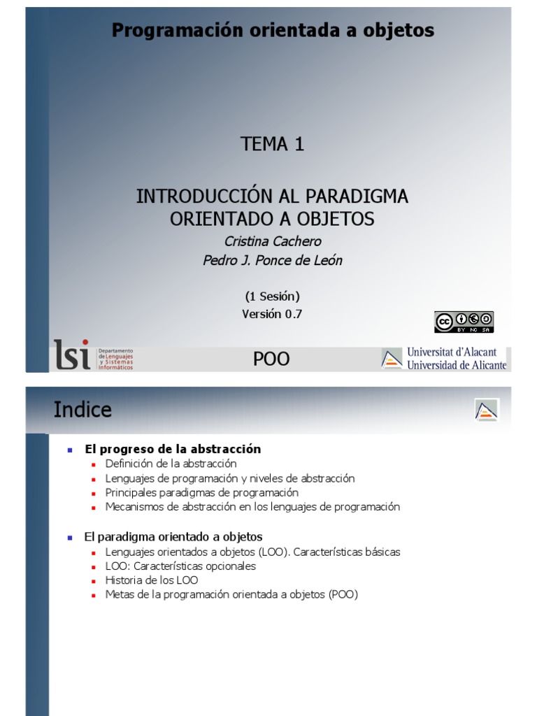 POO 1 Intro 10 11 PDF | PDF