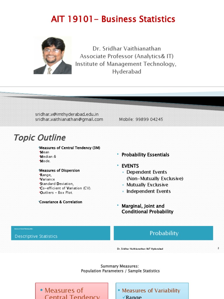 3A Business Statistics | PDF | Statistics | Descriptive Statistics