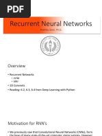 Recurrent Neural Networks: Anahita Zarei, PH.D