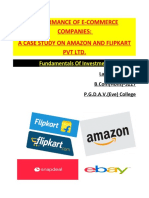 Performance of E-Commerce Companies: A Case Study On Amazon and Flipkart PVT LTD