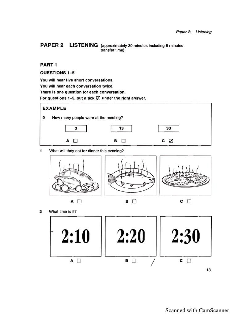 Listening Practice | PDF