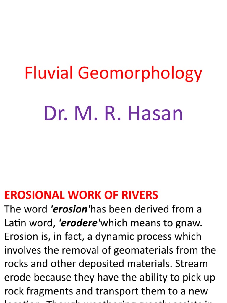 Fluvial Geomorphology | PDF | River Delta | Erosion