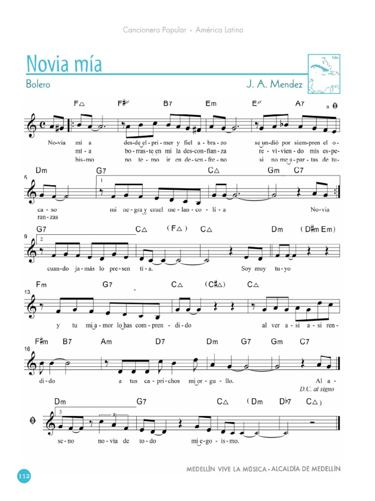 Novia Mía Partitura PDF