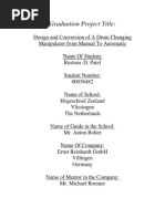 Design and Conversion of A Drum Changeing Manipulator From Manual To Automatic PDF