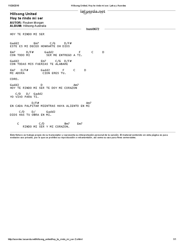 Hoy Te Rindo Mi Ser PDF | PDF