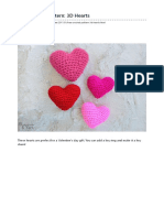 Free Crochet Pattern: 3D Hearts