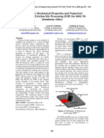 Study The Mechanical Properties and Numerical Evaluation of Friction Stir Processing (FSP) For 6061-T6 Aluminum Alloys