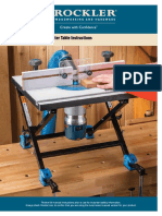 Convertible Benchtop Router Table Instructions: Effective June 2018