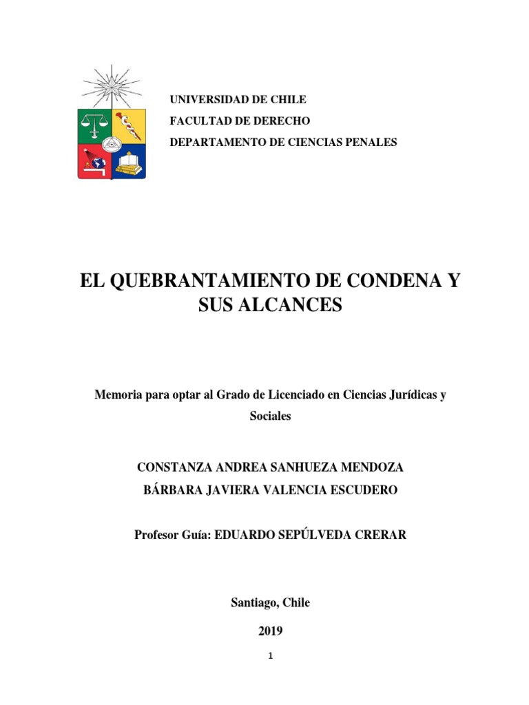 Quebrantamiento de Condena PDF Prisión Castigos