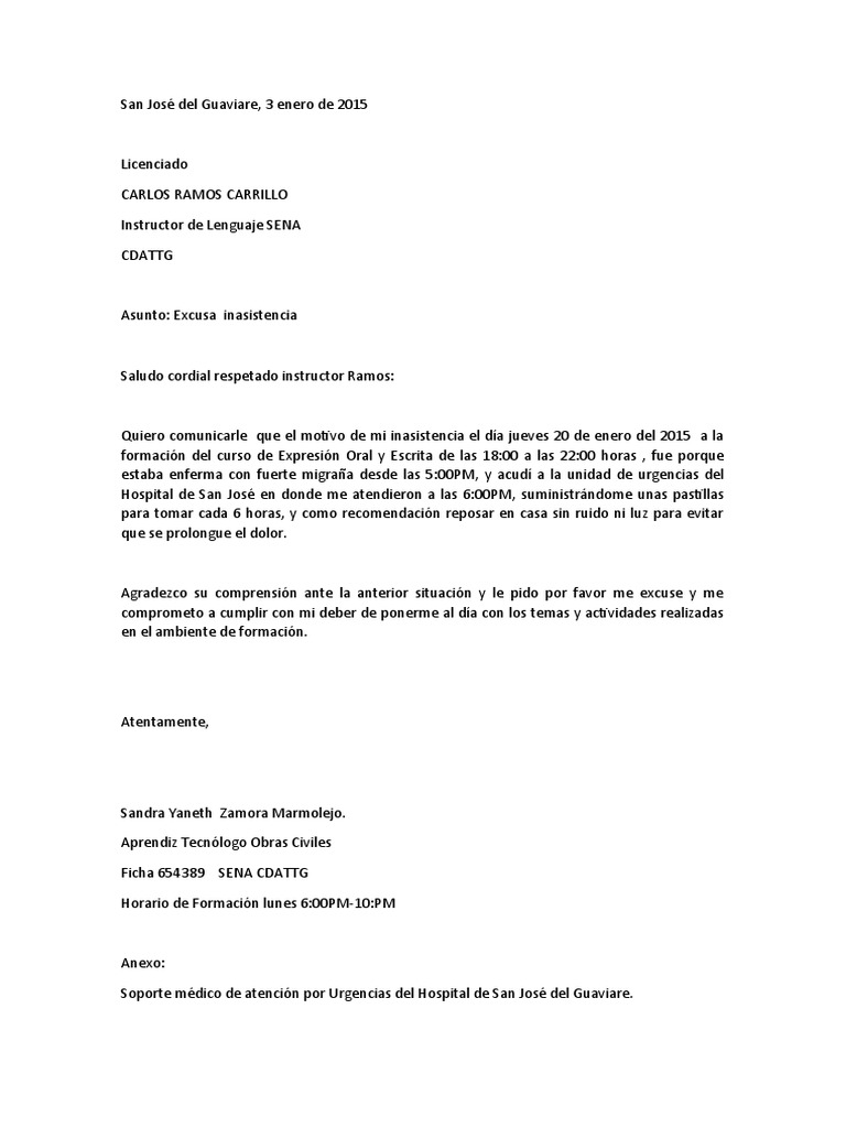 3 Formato Excusa Aprendices Sena PDF