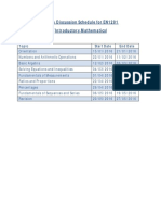 EN1201 - Forum Disscussion Shedule - 2016 PDF