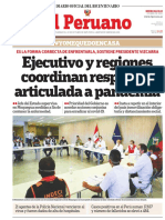 Ejecutivo y Regiones Coordinan Respuesta Articulada A Pandemia