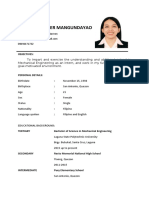 Veronica Paner Mangundayao: Objectives