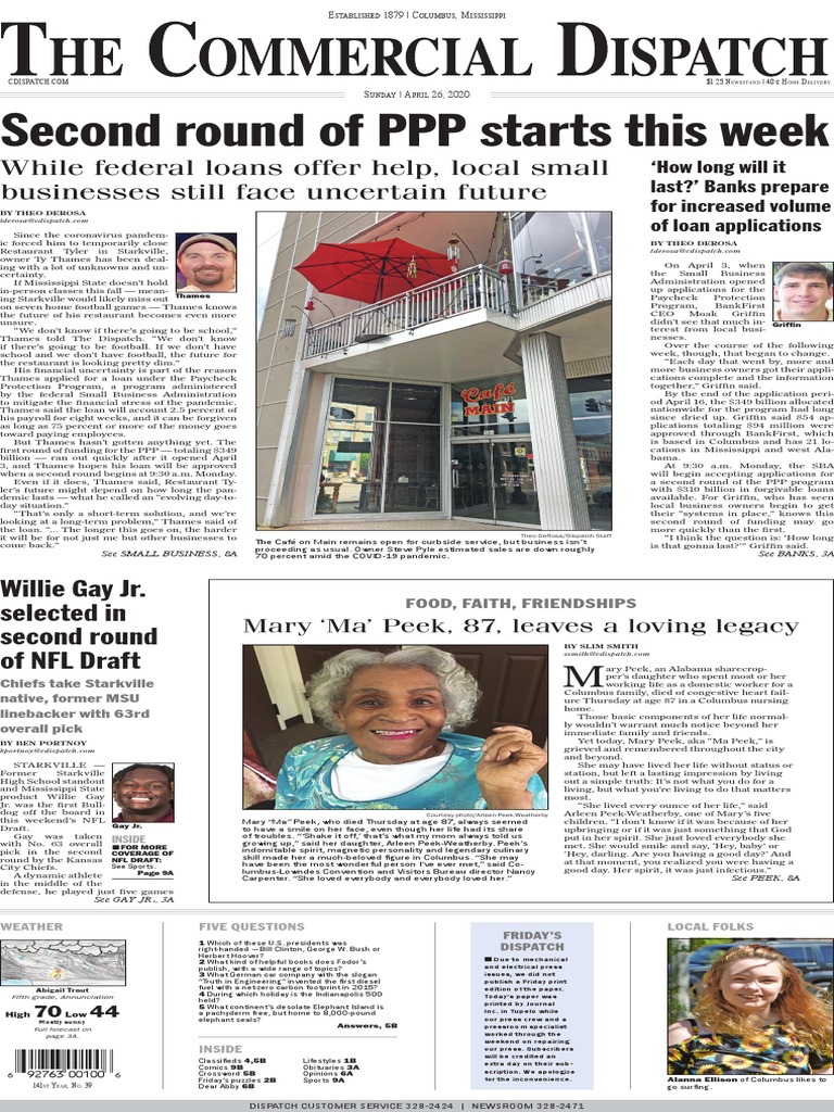 Commercial Dispatch Eedition 4-26-20 | PDF | Drink | Brandy