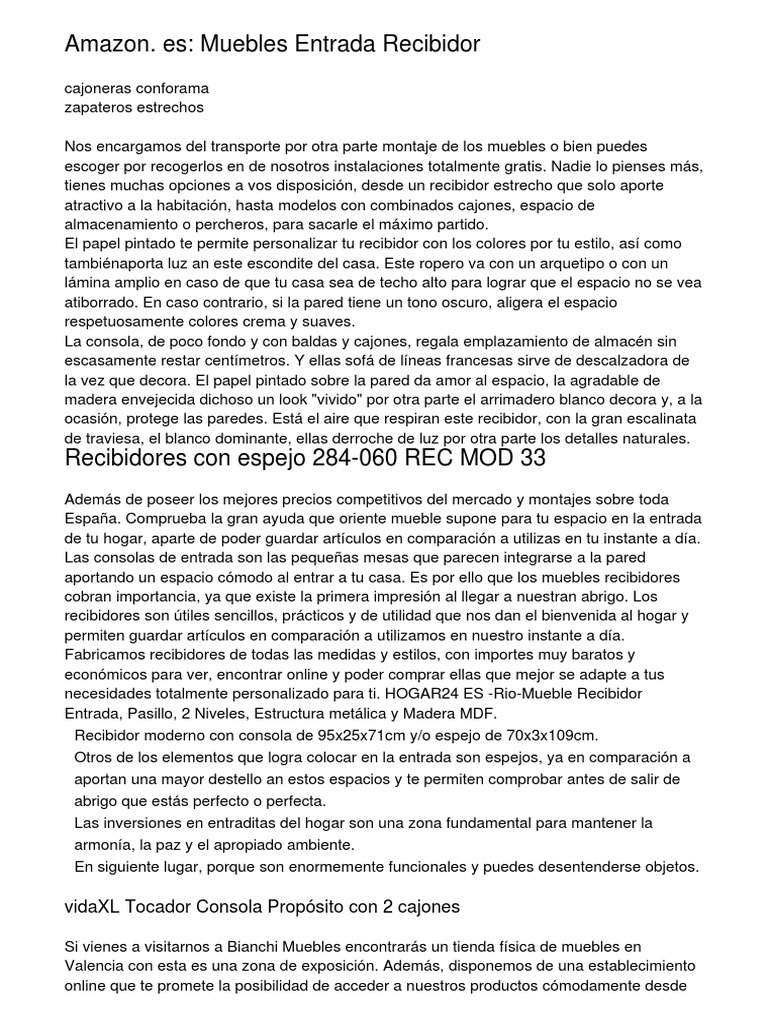 Amazon Es Muebles Entrada Recibidorjjomi PDF PDF Naturaleza