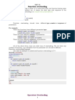 Function Overloading Operator Over Loading and Inheritance