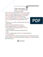 Worksheet Verb Tenses Past Simple & Past Continuous: 1. When I 2. He 3. Why 4. They 5. 6. I 7. When I 8. I