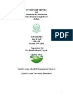 Internship Report ON National Bank of Pakistan Dina Branch Mangla Road Jhelum