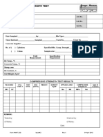 Compression Strength Test Data Sheet