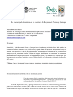 Florencia Buret - La Encrucijada Feminista en La Escritura de Raymunda Torres y Quiroga