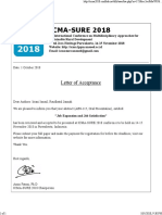 ICMA-SURE 2018: Letter of Acceptance