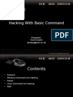 Hacking With Basic Command: Presented: Dedi Dwianto (Theday@echo - Or.id)