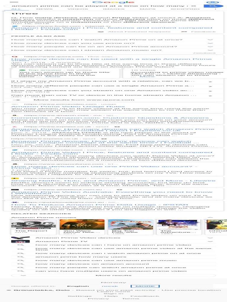 Amazon Prime Can Be Played at A Time On How Many Devices Google