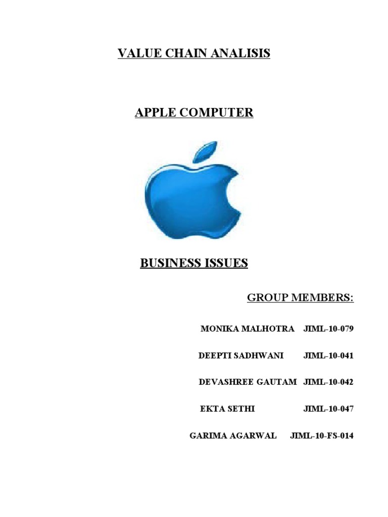 Value Chain Analisis: Group Members | PDF | Apple Inc. | Macintosh