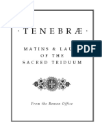 Tenebræ: Matins & Lauds of The Sacred Triduum