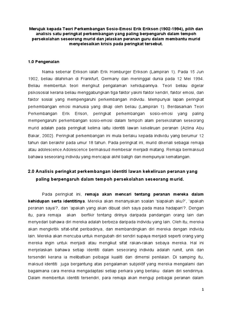 Merujuk Kepada Teori Perkembangan Sosio Pdf