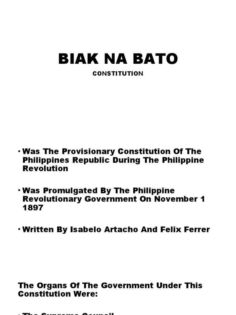 Biak Na Bato Constitution PDF
