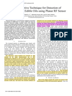 Adulteration in Edible Oils Using Planar RF Sensor