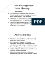 Memory Management: Main Memory