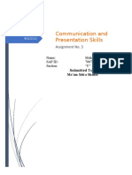 Communication and Presentation Skills: Assignment No. 3