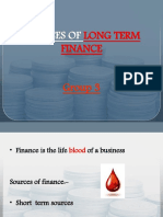 Sources of Long Term Finance