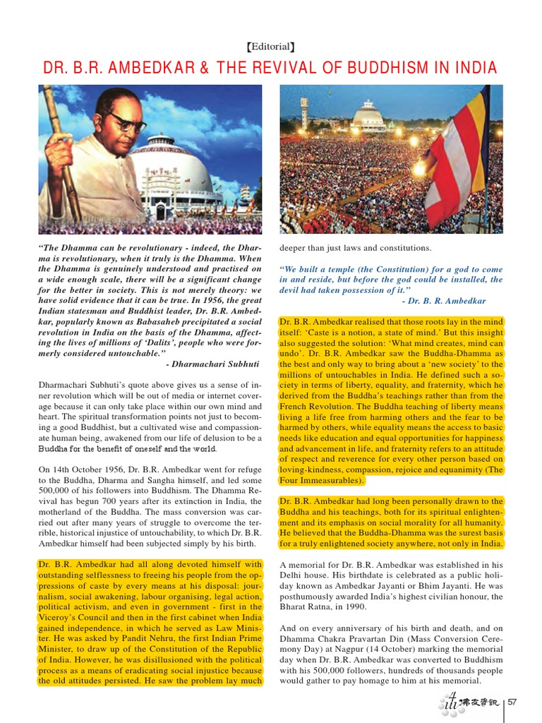 Ambedkar's 1956 Buddhist Conversion | PDF | Dalit | Dharma