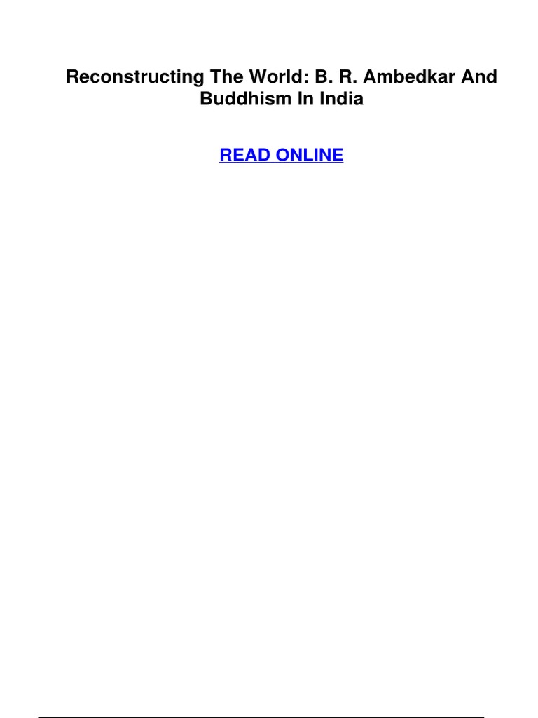 Ambedkar's Buddhism in India | PDF | Reconstruction Era | Indian Religions