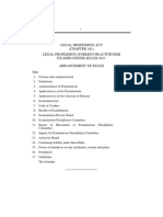 Legal Profession Act (CHAPTER 161) Legal Profession (Foreign Practitioner Examinations) Rules 2011 Arrangement of Rules