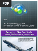 Ethics: Case Study: Boeing 737 Max (Information Current As of June 4, 2019)