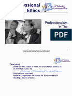 Professional Ethics: Professionalism in The Workplace