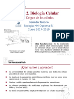 GTP T2.biología Celular 5 Parte Origen de Las Células 2017-19