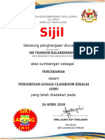 Sijil Penghargaa: SJKT Ladang ULU