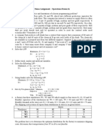 Home Assignment On Operations Research