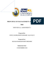 Principle of Management (Eib10303) M03: Individual Assignment 1