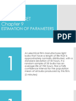 Practice Set Estimation of Parameters