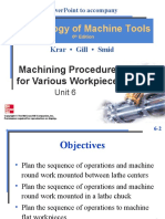Technology of Machine Tools: Machining Procedures For Various Workpieces