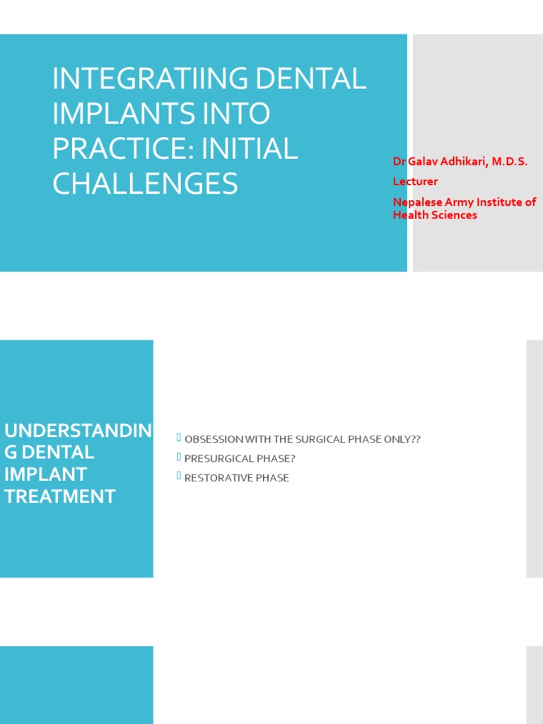 Challenges in Dental Implant Integration | PDF