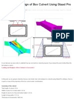 Analysis and Design of Box Culvert Using Staad Pro - Structville PDF